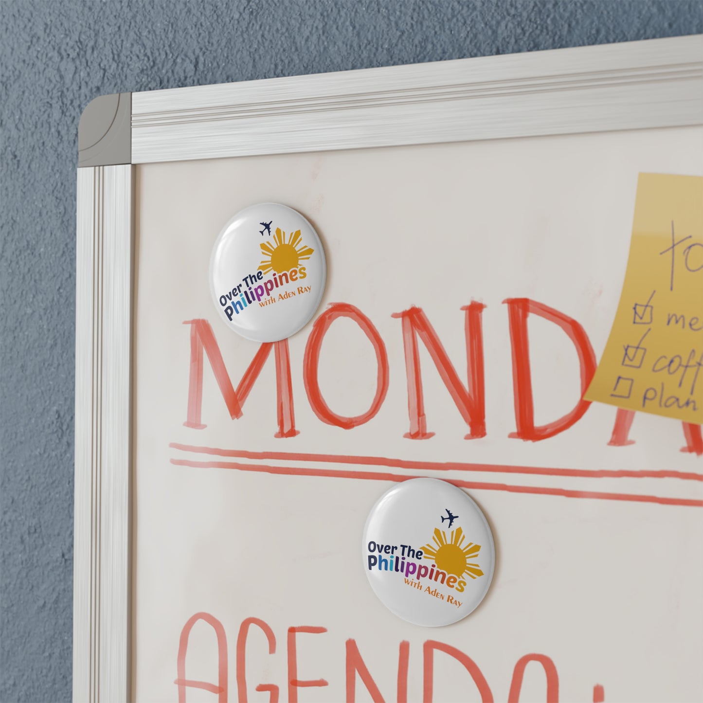 Over The Philippines with Aden Ray Button Magnet, Round (1 & 10 pcs)