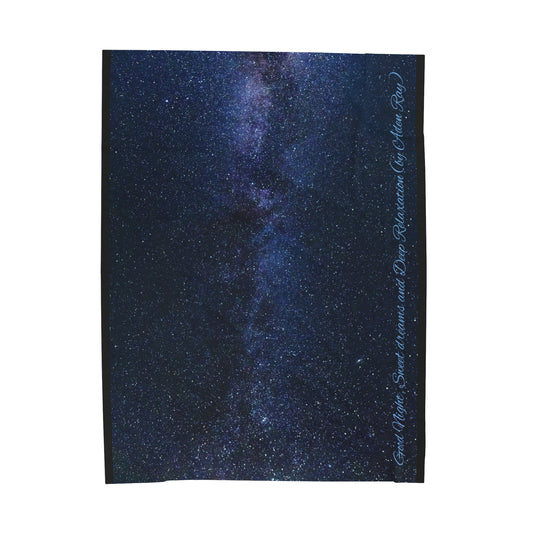 Good Night, Sweet dreams and Deep Relaxation (by Aden Ray) Space Velveteen Plush Blanket
