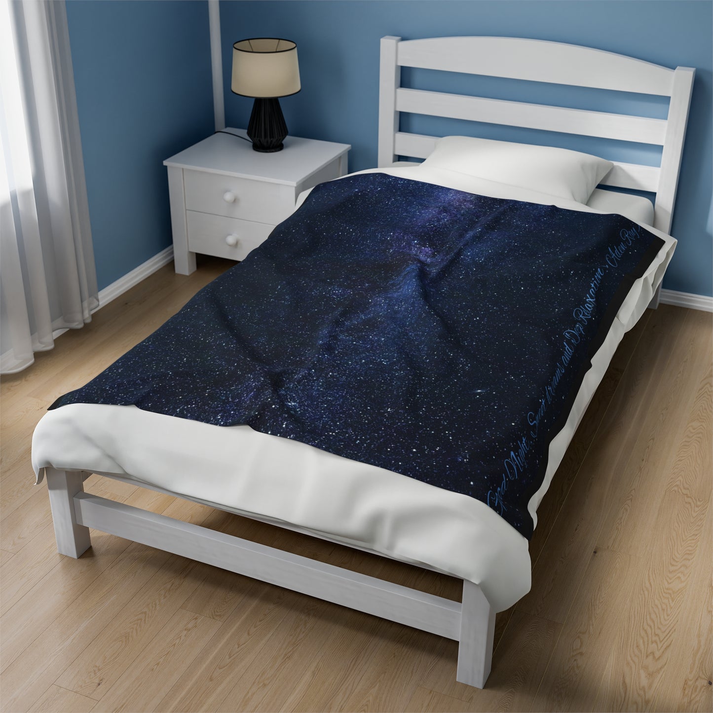 Good Night, Sweet dreams and Deep Relaxation (by Aden Ray) Space Velveteen Plush Blanket