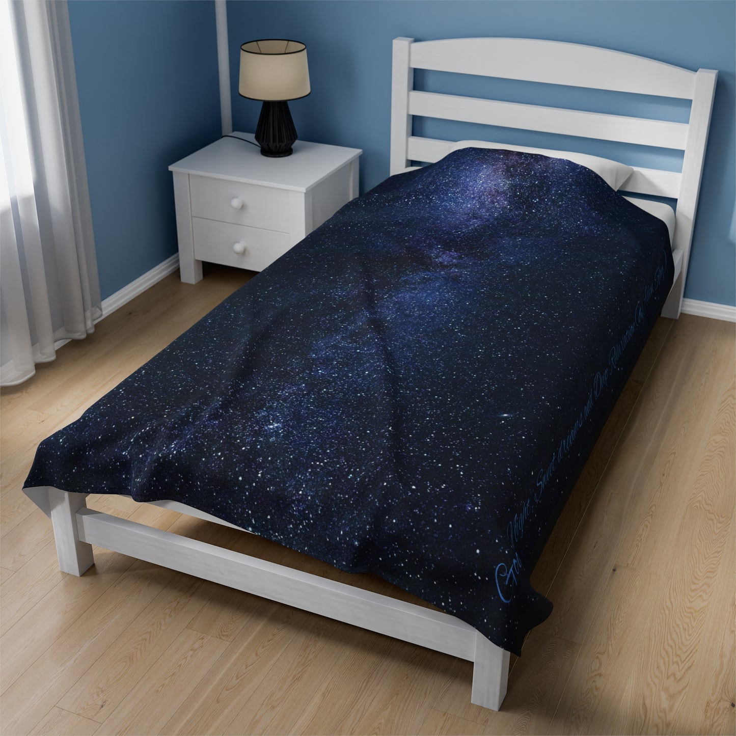 Good Night, Sweet dreams and Deep Relaxation (by Aden Ray) Space Velveteen Plush Blanket